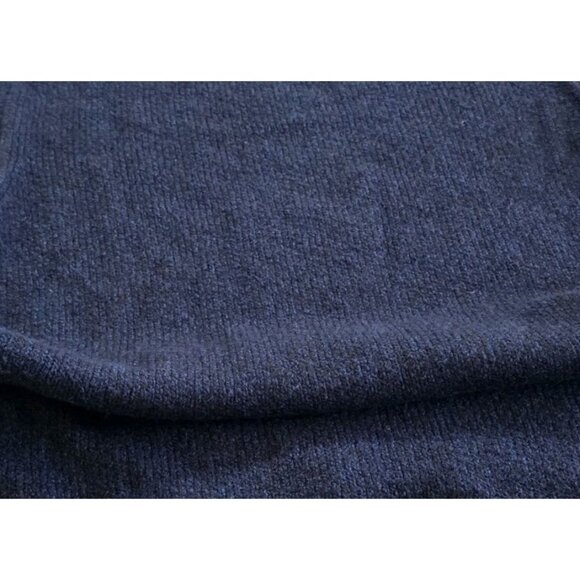 Uniqlo:C Sweater Women S Heathered Navy LS Cotton Wool Witchy Whimsigoth Slouchy - Picture 15 of 16